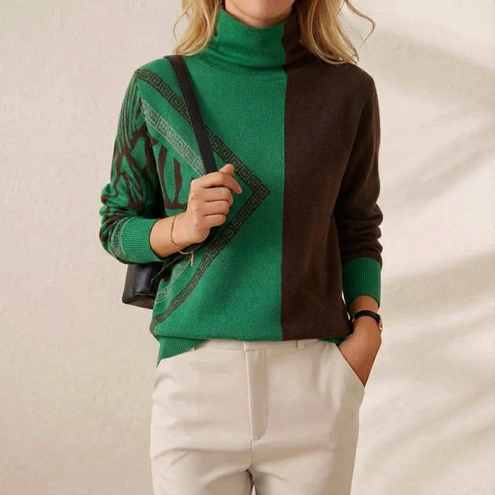 Grace – Orange Jumper with Graphic Details