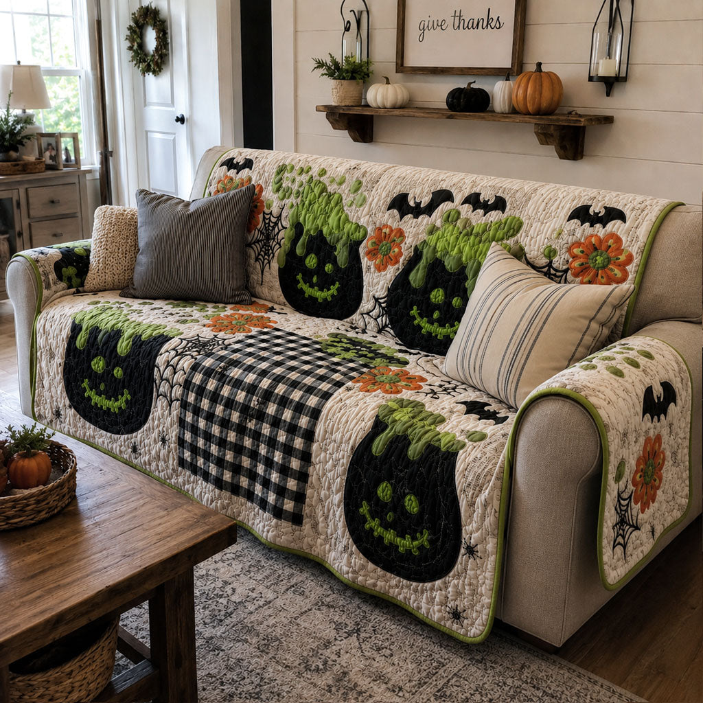 Hauntingly Beautiful Quilted Sofa Cover