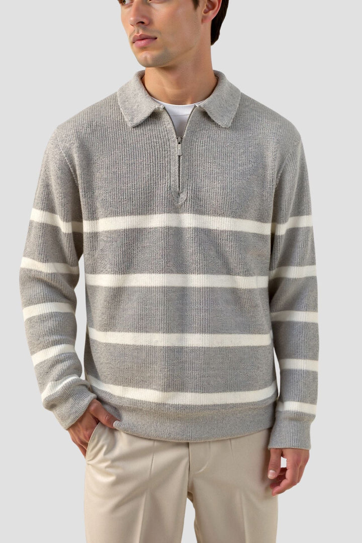 Seán - Striped Half-Zip Pullover