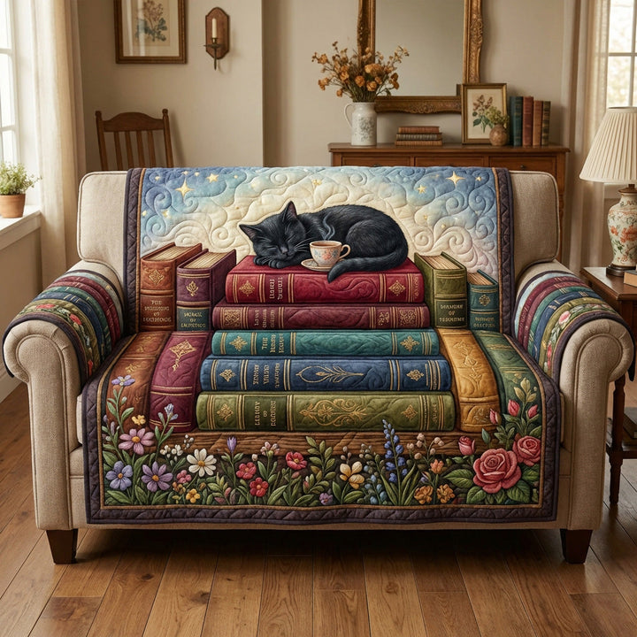 Quilted Sofa Cover for Cats Healing Design