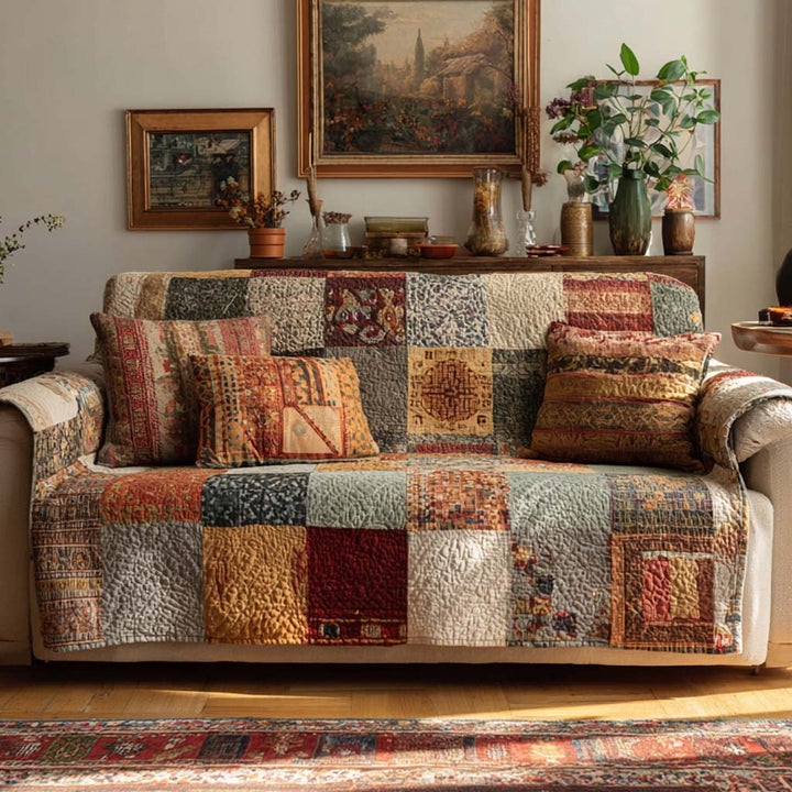 Quilted Sofa Cover Calm Design