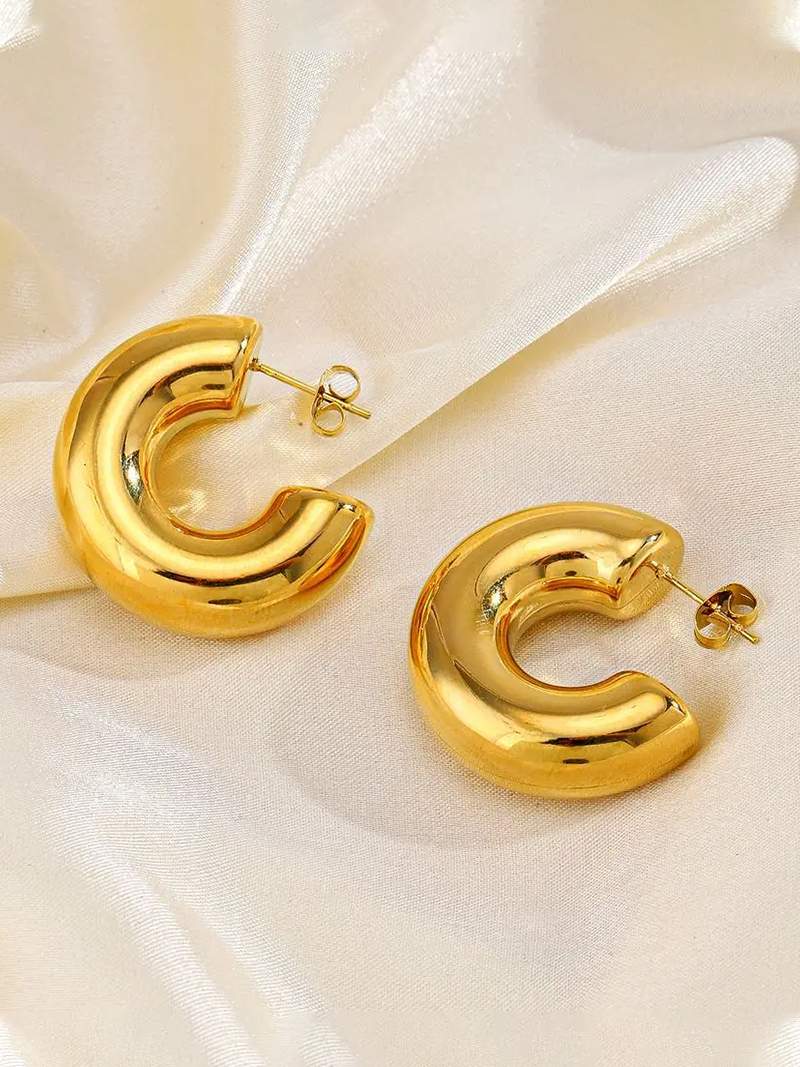 Sinéad - Bold Gold Hoop Earrings