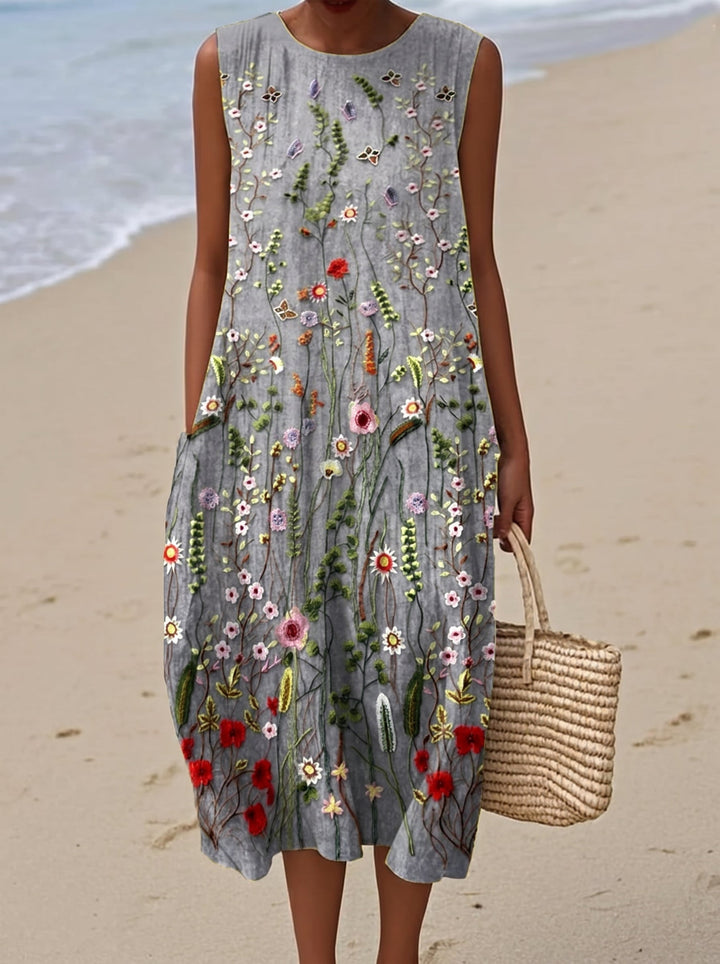Bridget - Grey Midi Dress