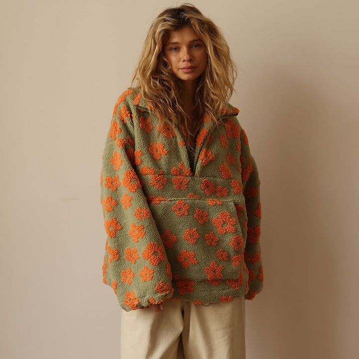 Íde - Oversized Floral Sweatshirt