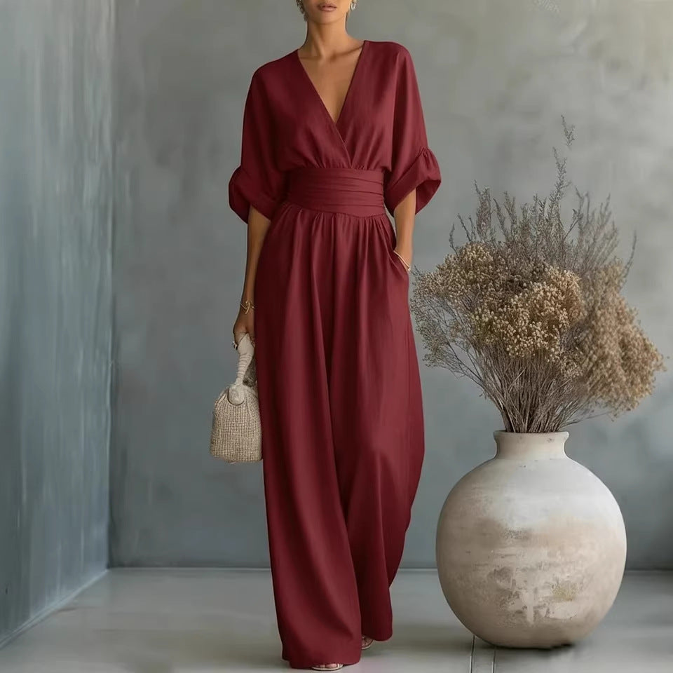 Eimear - Backless V-Neck Dress