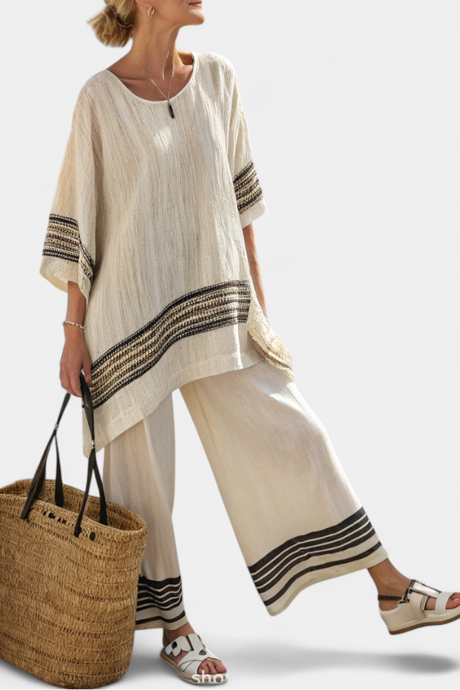 Blánaid - Organic Striped Ensemble