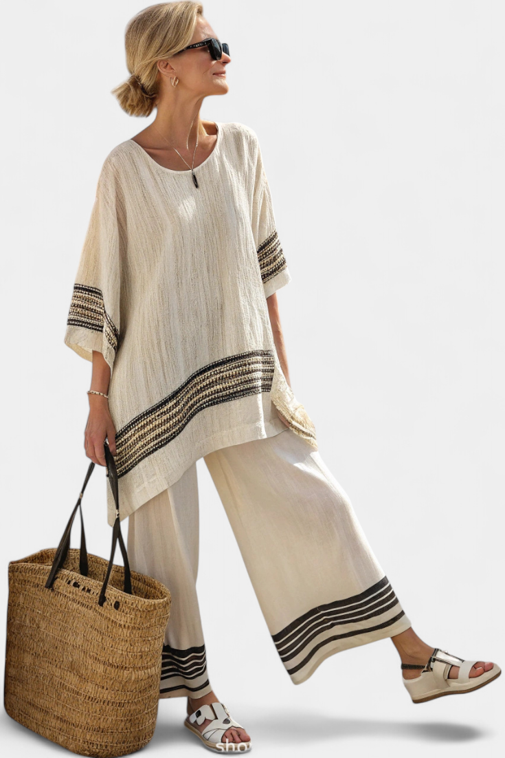 Blánaid - Organic Striped Ensemble