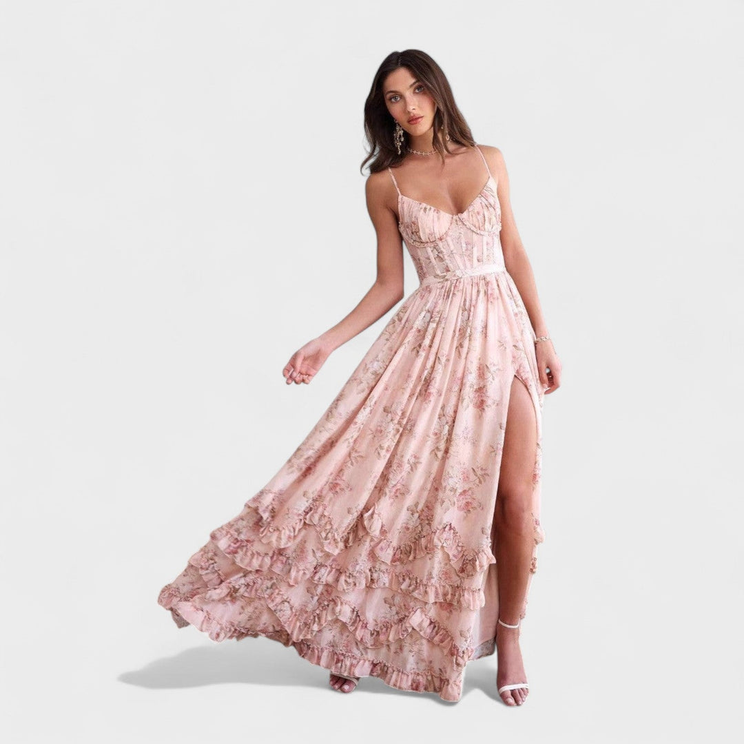 Fiona - Elegant Floral Maxi Dress