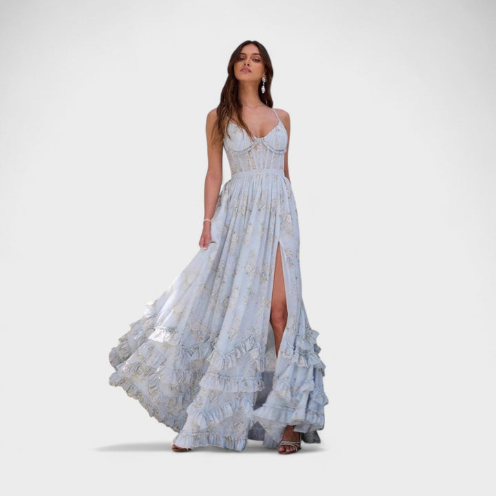Fiona - Elegant Floral Maxi Dress