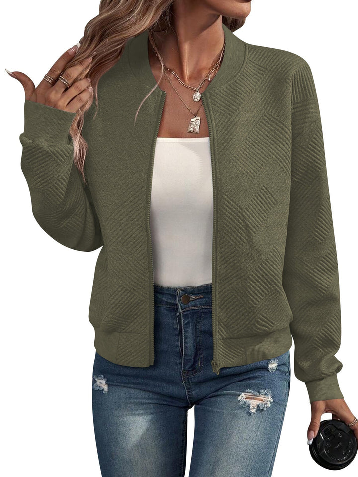 Nuala - Stylish Geometric Bomber Jacket