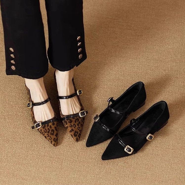 NUALA CORK | Juliette Pointed Double-Strap Mary Janes