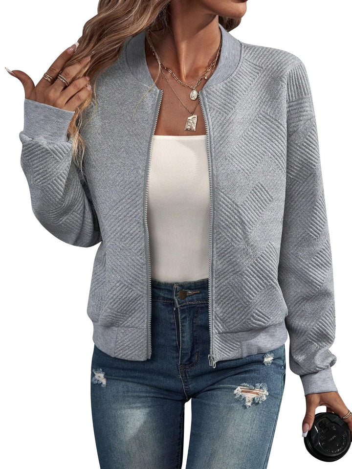 Nuala - Stylish Geometric Bomber Jacket