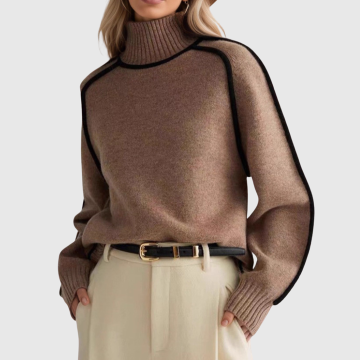 Moira | Chic Stand-Up Collar Jumper