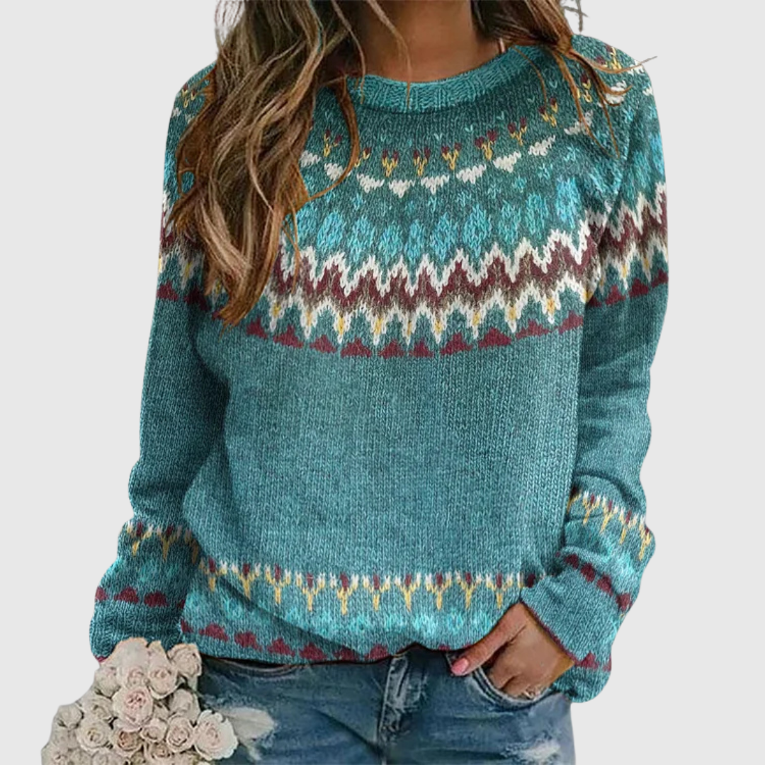 Dymphna | Retro Wave Pattern Jumper