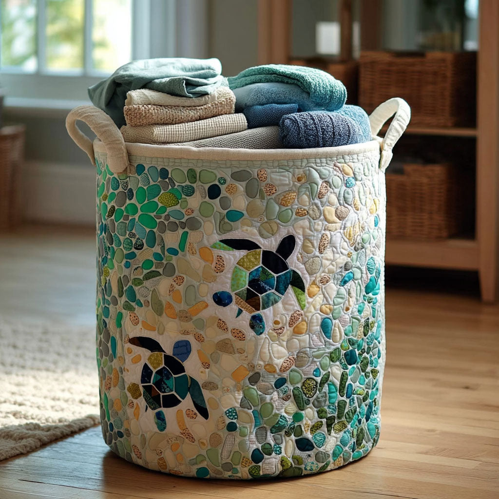 Pebble Glow | Quilted Laundry Basket