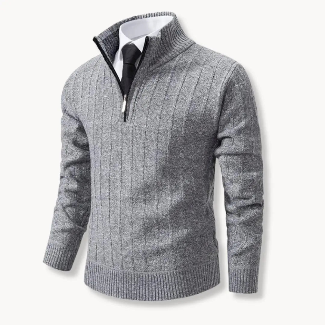 Donal - Athletic Zip-Up Sweater