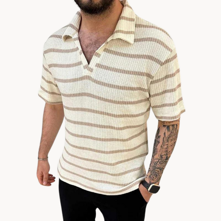 Cian - Classic Striped Polo Tee