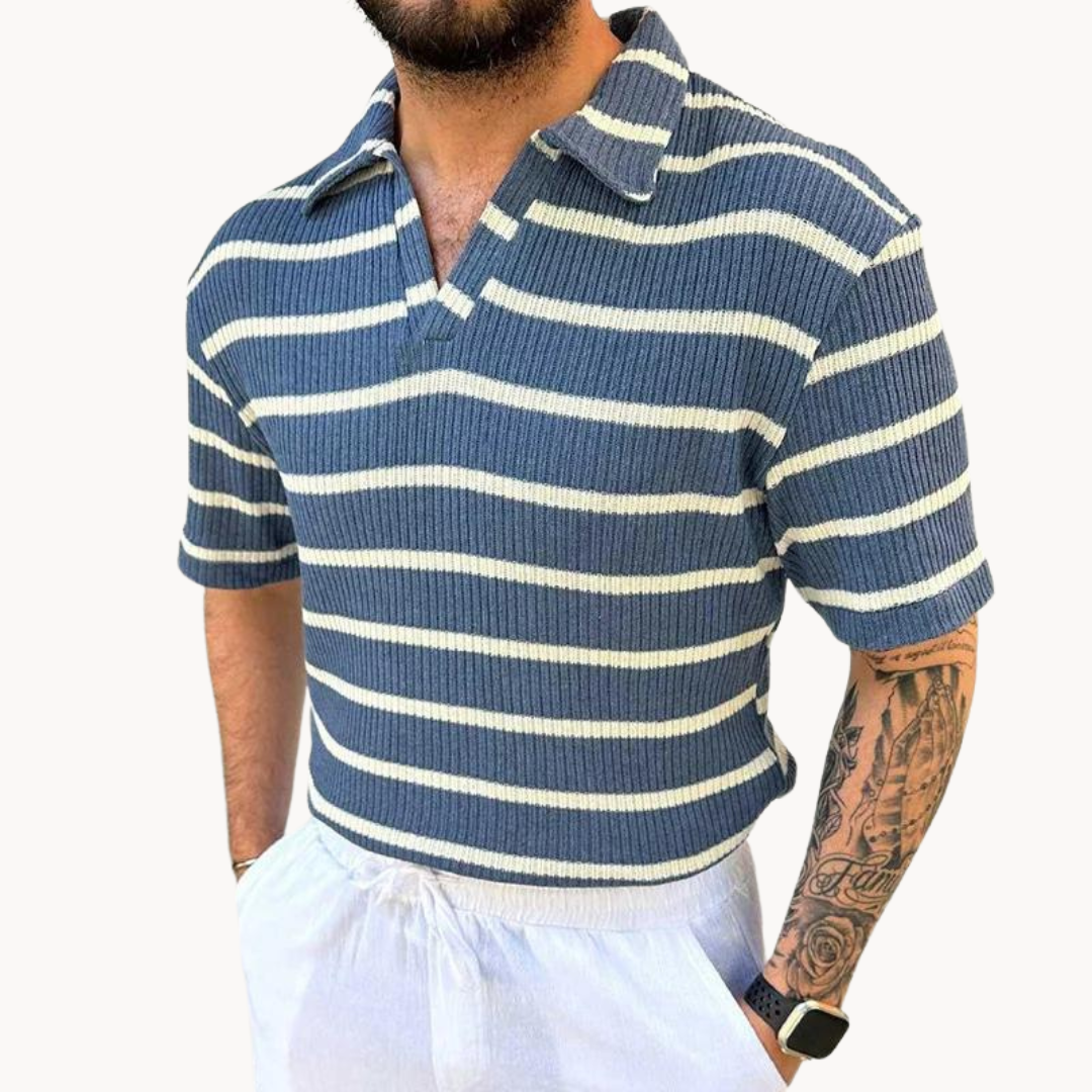 Cian - Classic Striped Polo Tee