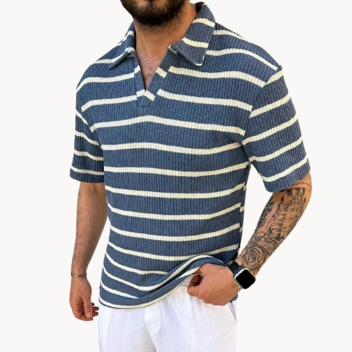 Cian - Classic Striped Polo Tee