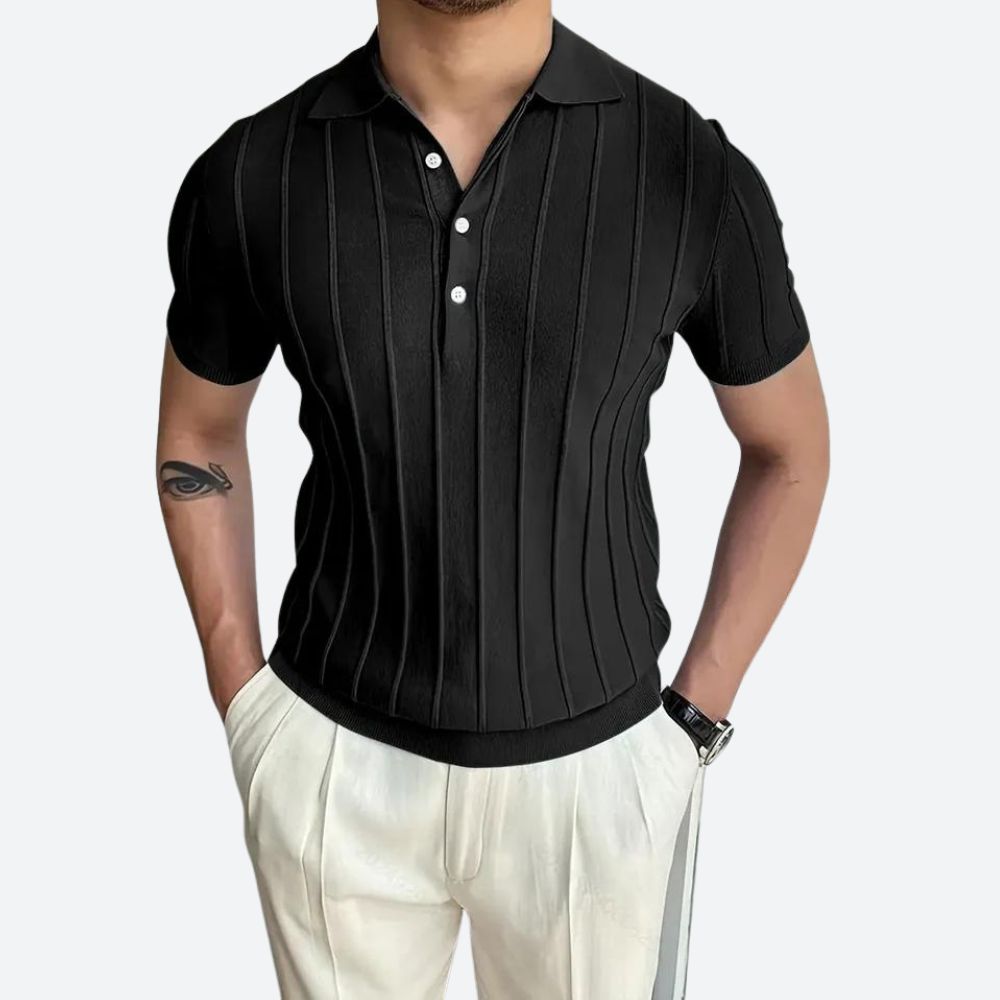Tadhg - V-Neck Polo Top