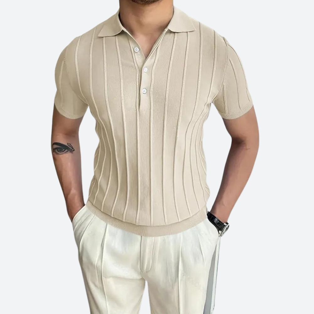 Tadhg - V-Neck Polo Top