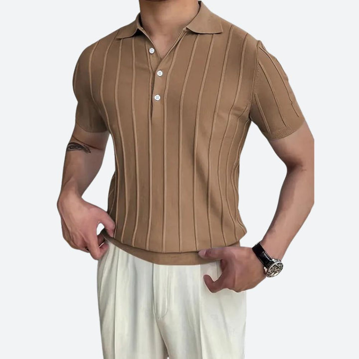 Tadhg - V-Neck Polo Top