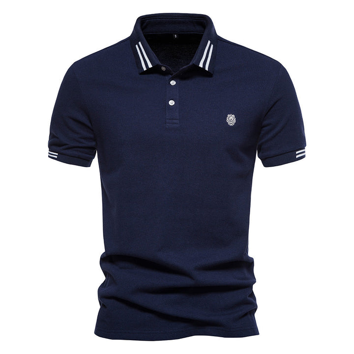 Cian - Striped Polo with Structured Design