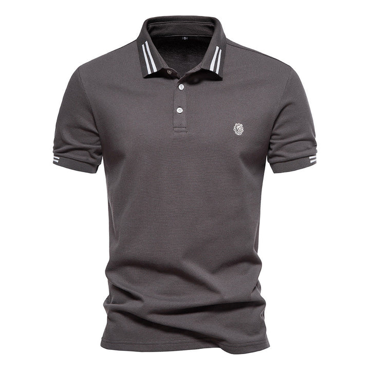 Cian - Striped Polo with Structured Design