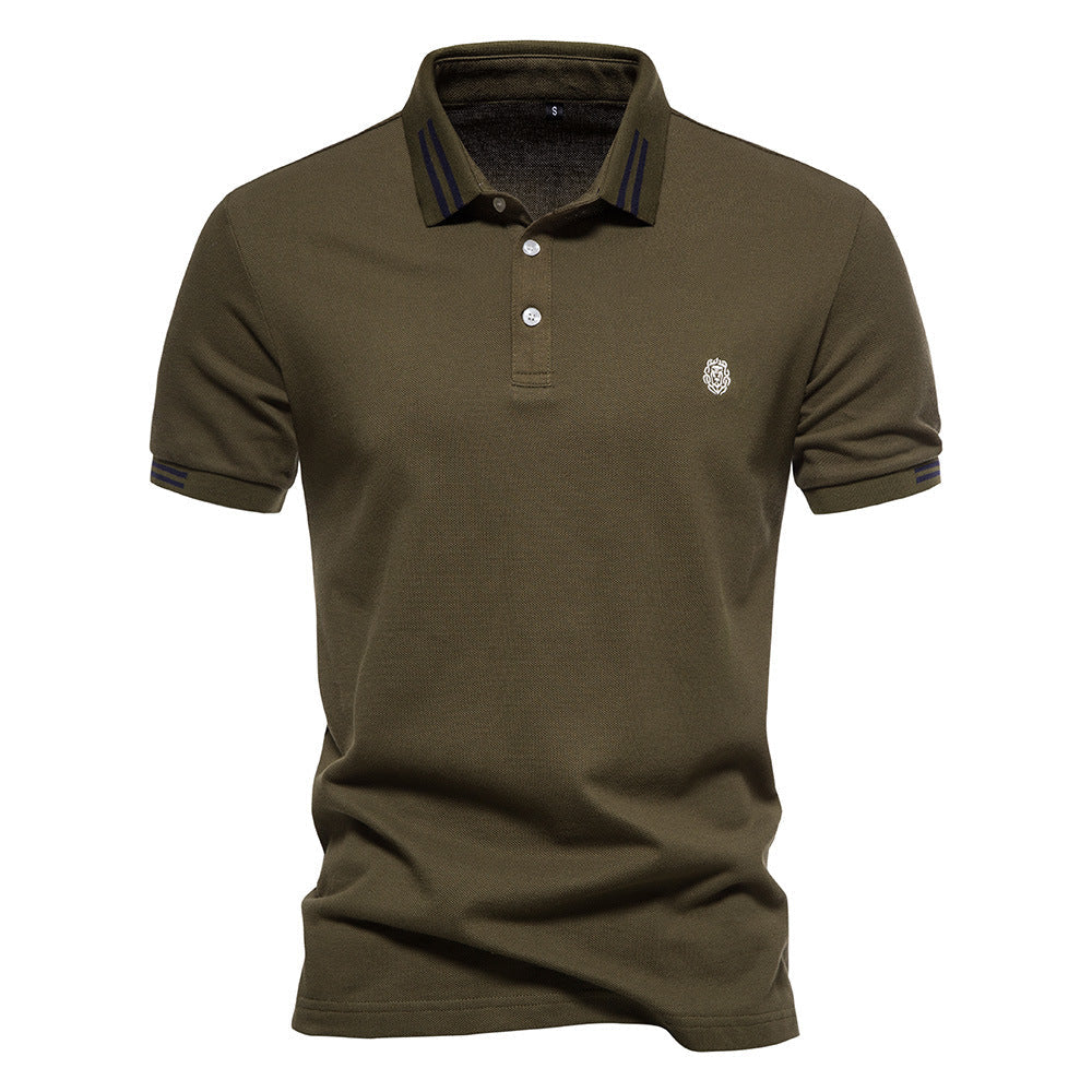 Cian - Striped Polo with Structured Design