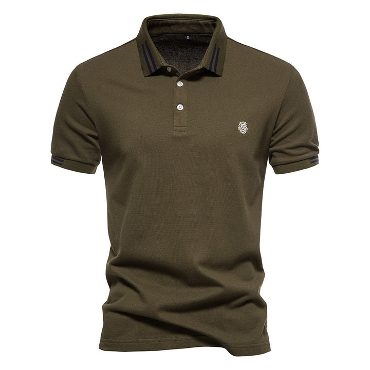 Cian - Striped Polo with Structured Design