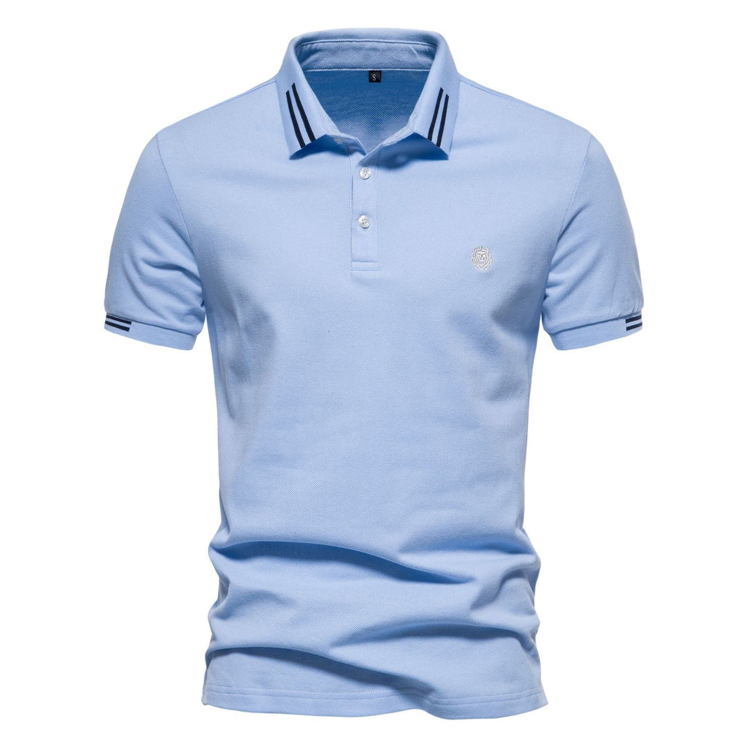 Cian - Striped Polo with Structured Design