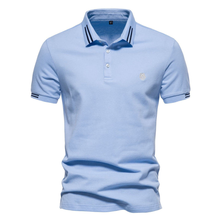Cian - Striped Polo with Structured Design