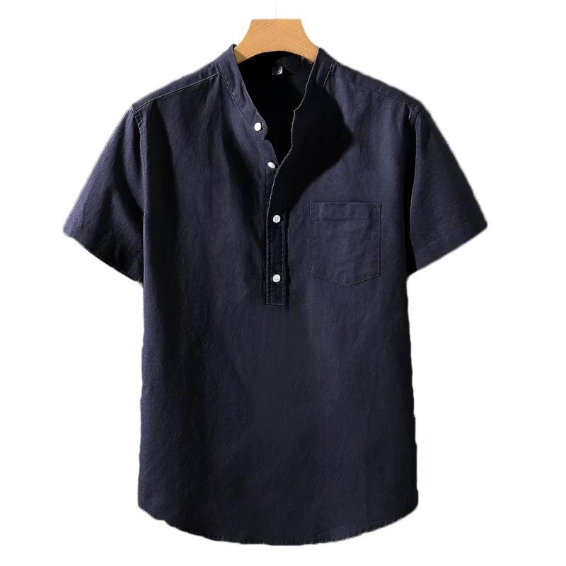 Cian - Elegant High Neck Shirt
