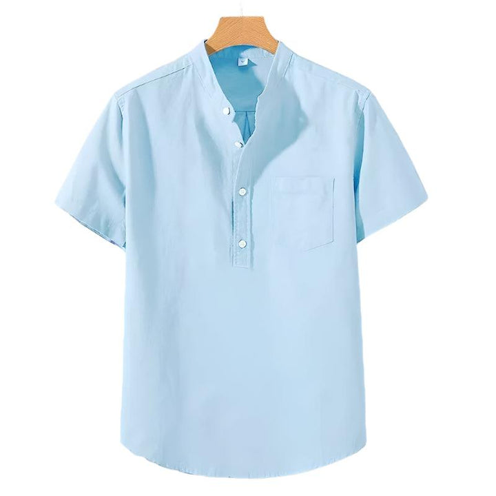 Cian - Elegant High Neck Shirt