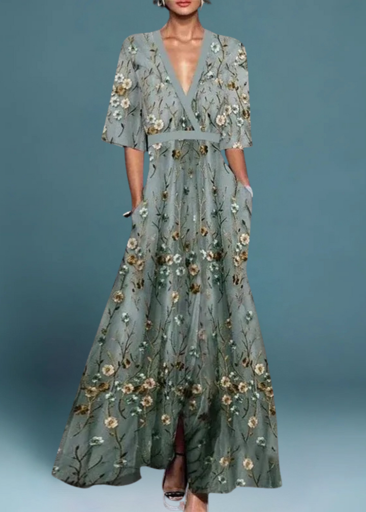Nuala - Elegant Floral Maxi Dress