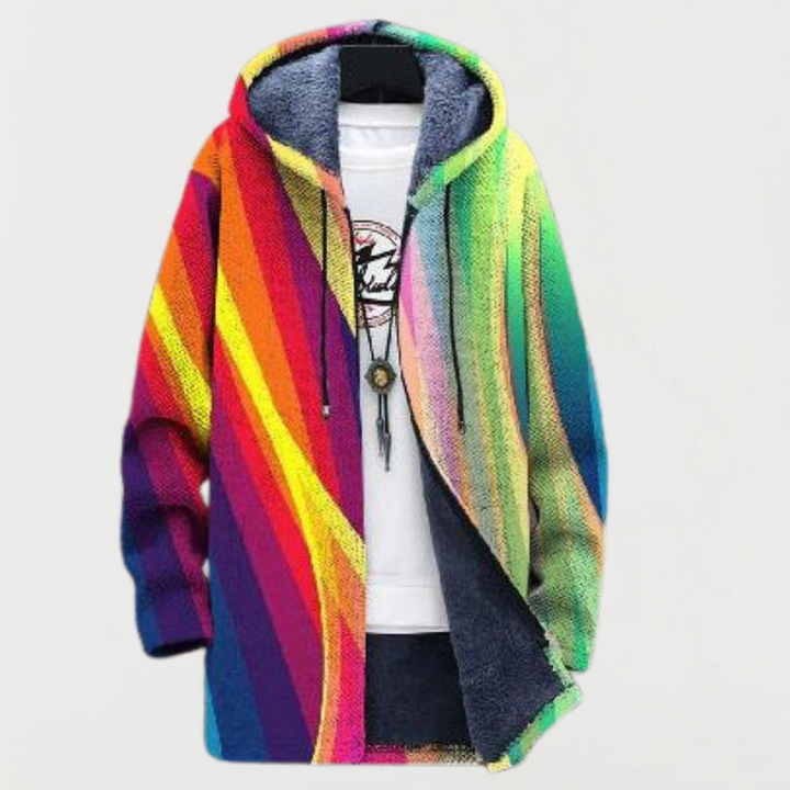 Éabha - Striped Hooded Cardigan