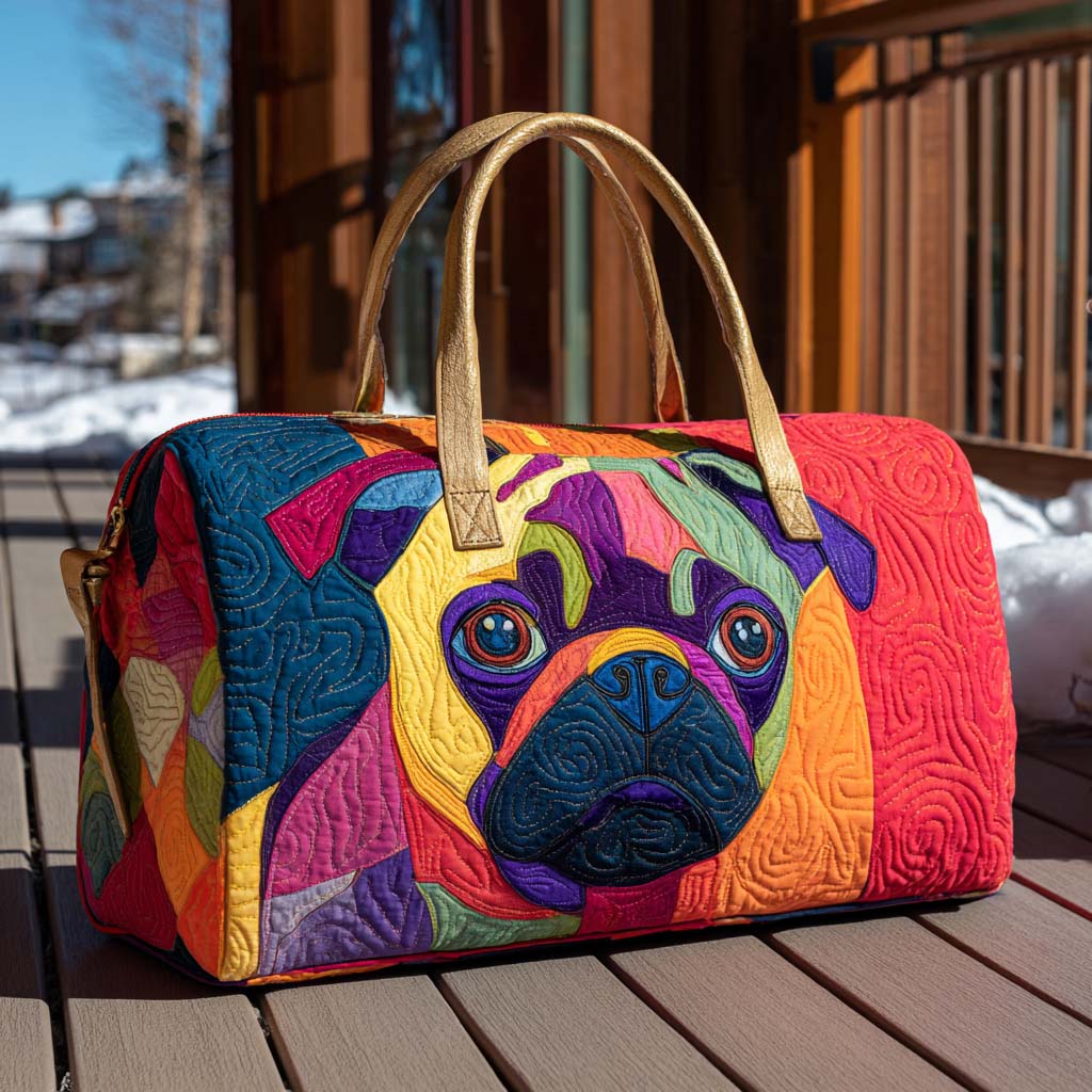 Puglet Joy Quilted Duffle Bag
