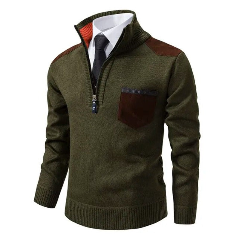 Killian - Cozy Turtleneck Sweater with Pocket Detail