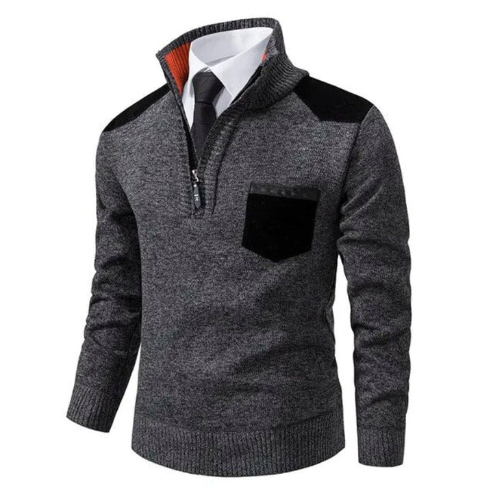 Killian - Cozy Turtleneck Sweater with Pocket Detail