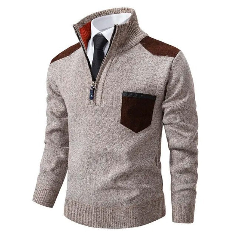 Killian - Cozy Turtleneck Sweater with Pocket Detail