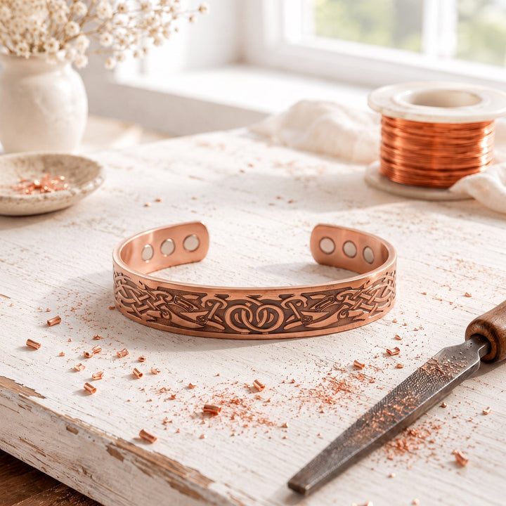 Botanical Copper Cuff Bracelet