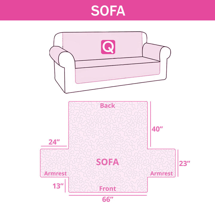 Quilted Sofa Cover with Patriotic Pawprint Design