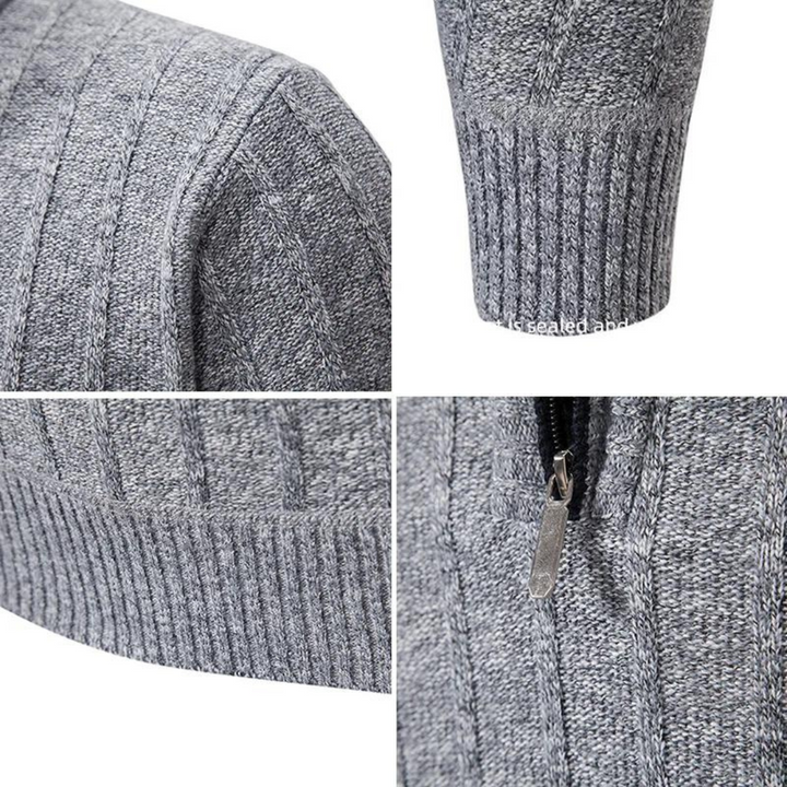 Cian - Versatile 1/4 Zip Sweater with Adjustable Fit