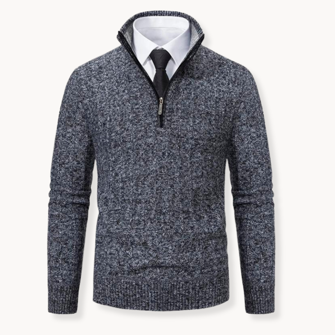 Cian - Versatile 1/4 Zip Sweater with Adjustable Fit