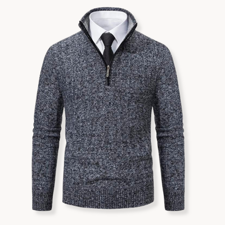 Cian - Versatile 1/4 Zip Sweater with Adjustable Fit