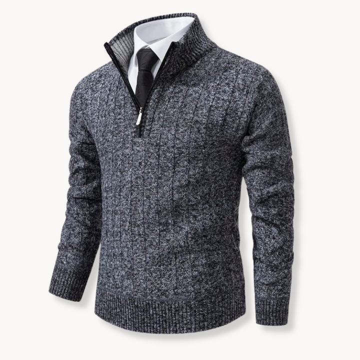 Cian - Versatile 1/4 Zip Sweater with Adjustable Fit