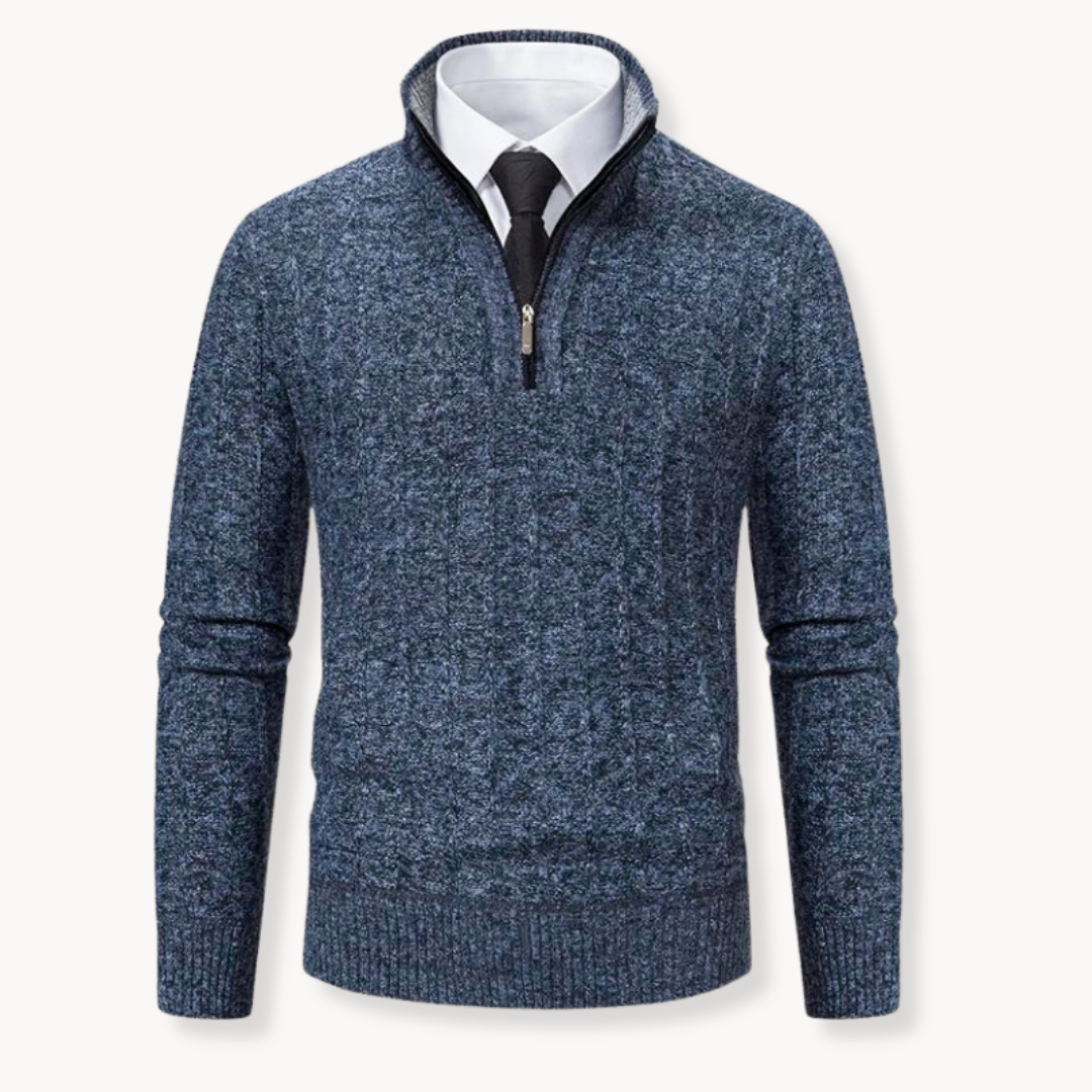 Cian - Versatile 1/4 Zip Sweater with Adjustable Fit