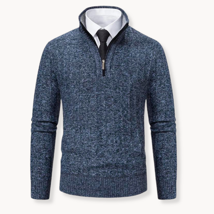 Cian - Versatile 1/4 Zip Sweater with Adjustable Fit