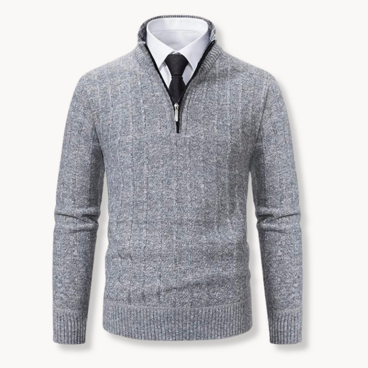 Cian - Versatile 1/4 Zip Sweater with Adjustable Fit