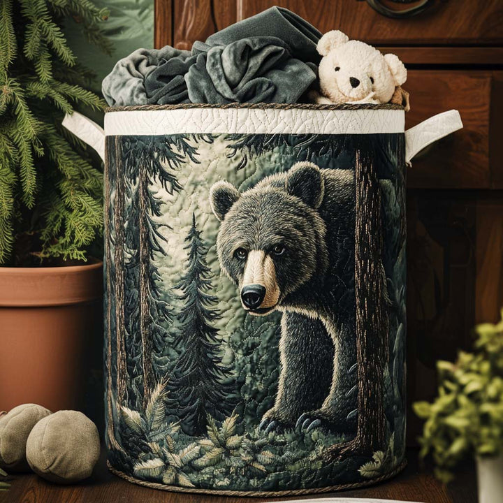 Bear Paws | Quilted Laundry Basket